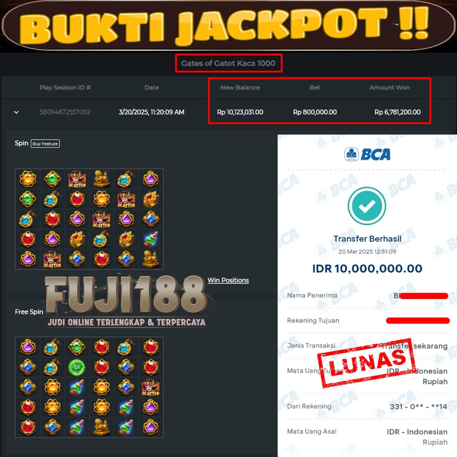 Bukti Kemenangan Gates of Gatot Kaca 1000