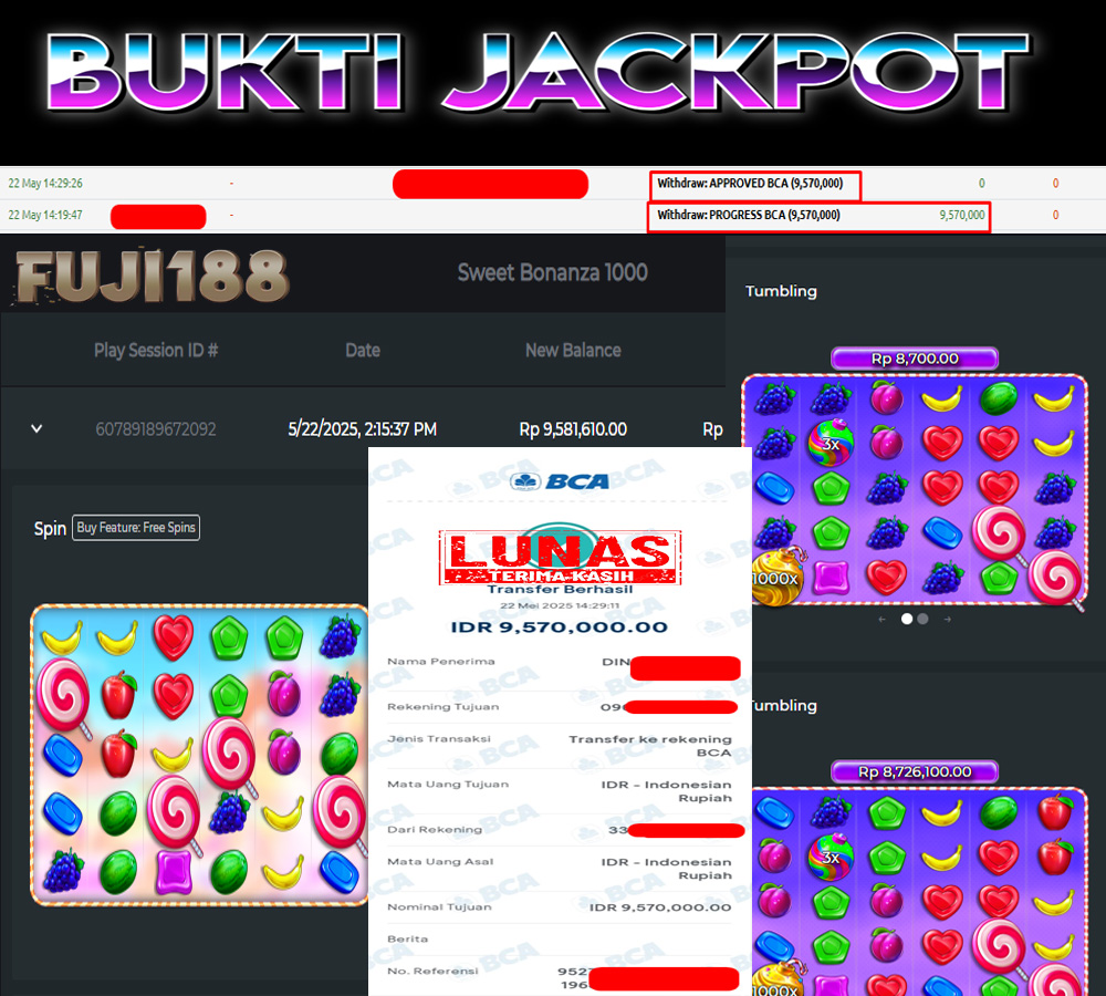Bukti Kemenangan Sweet Bonanza 1000