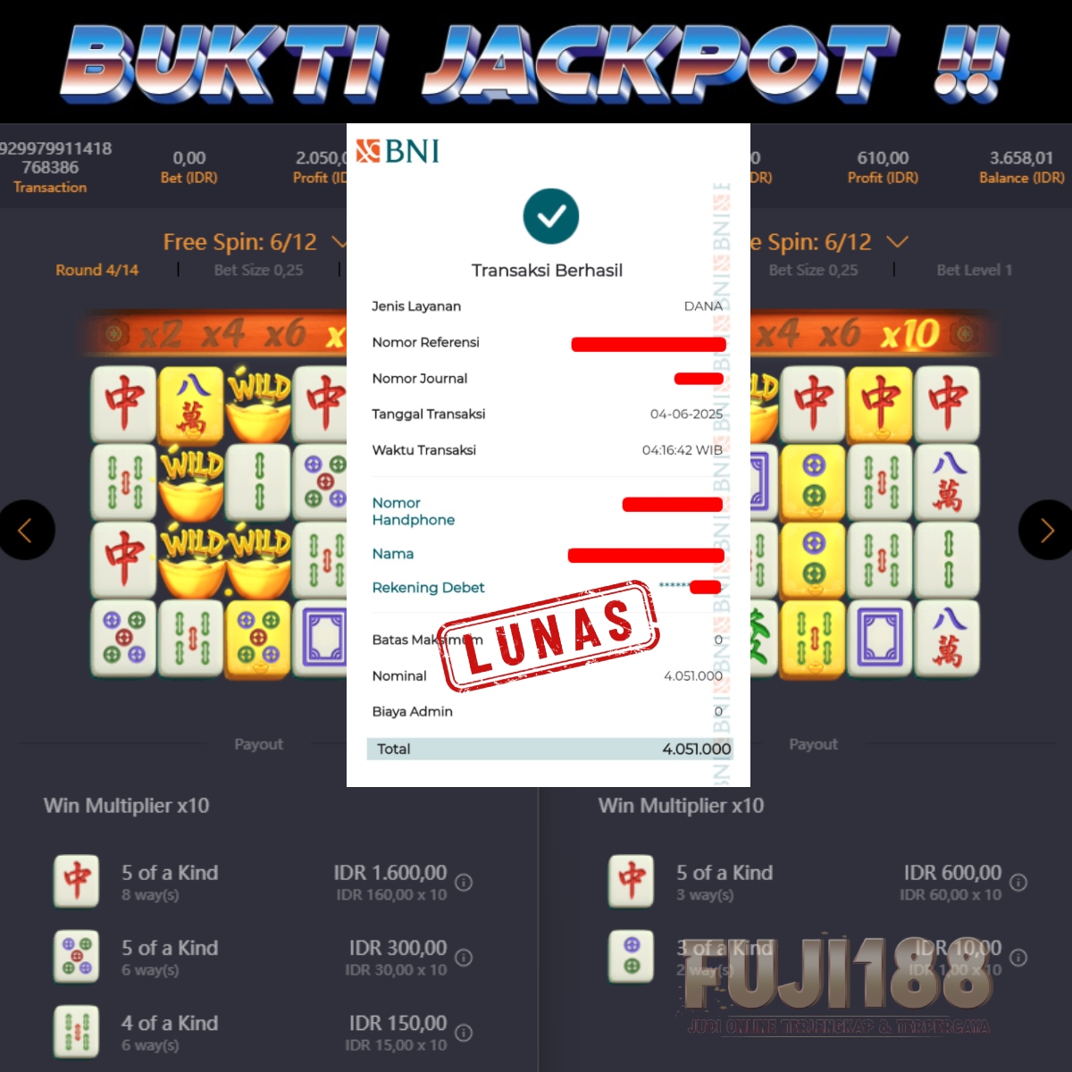Bukti Kemenangan MAHJONG WAYS – PG SOFT