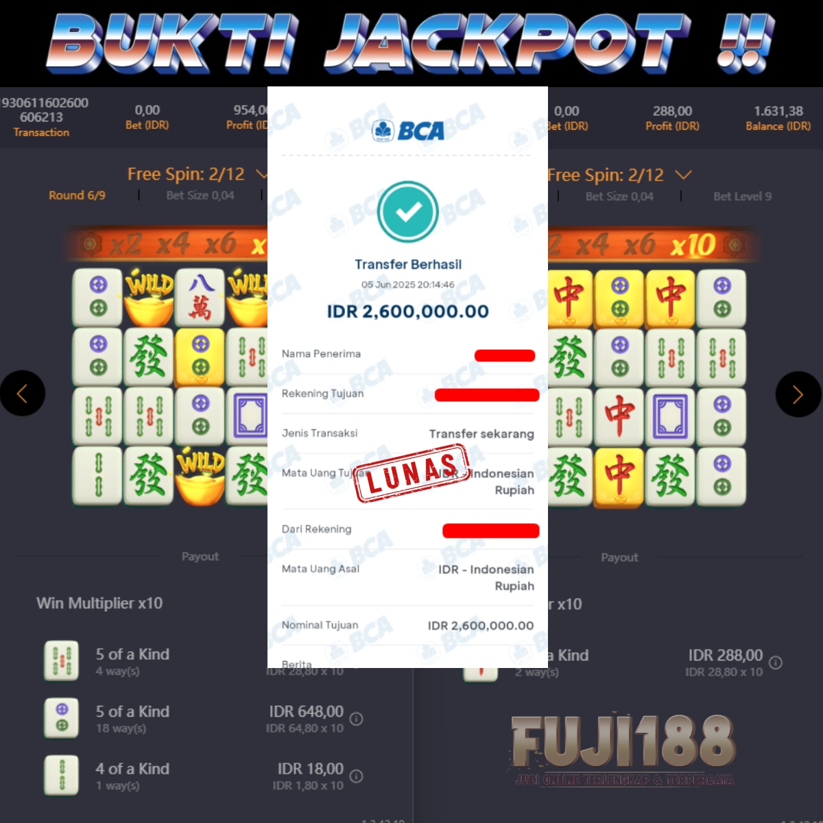 Bukti Kemenangan MAHJONG WAYS – PG SOFT