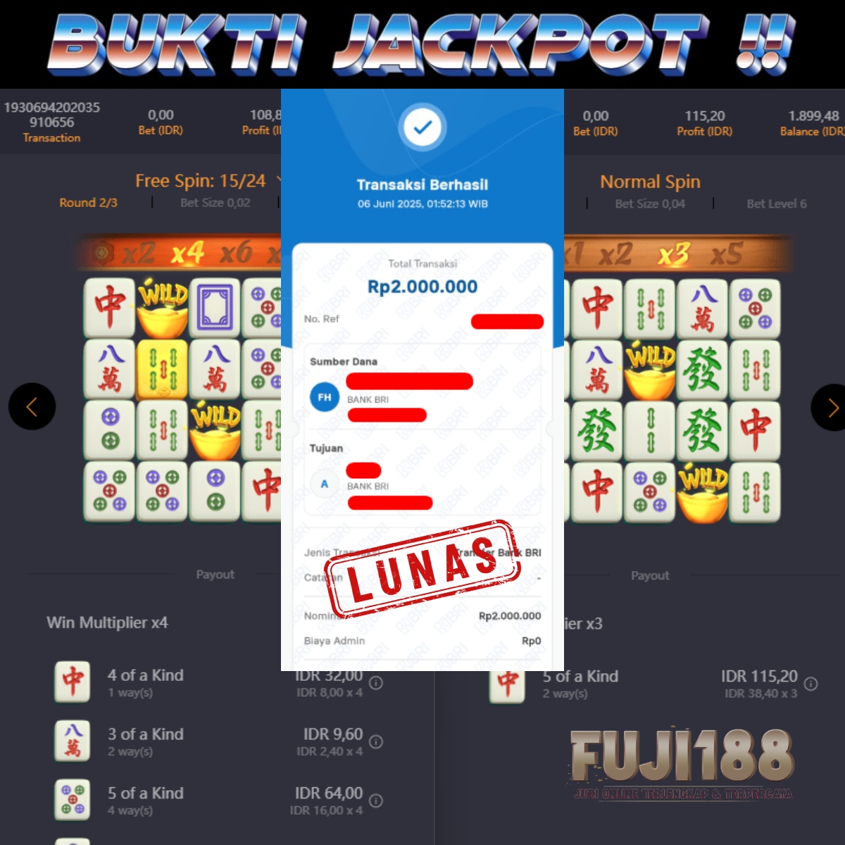 Bukti Kemenangan  MAHJONG WAYS – PG SOFT