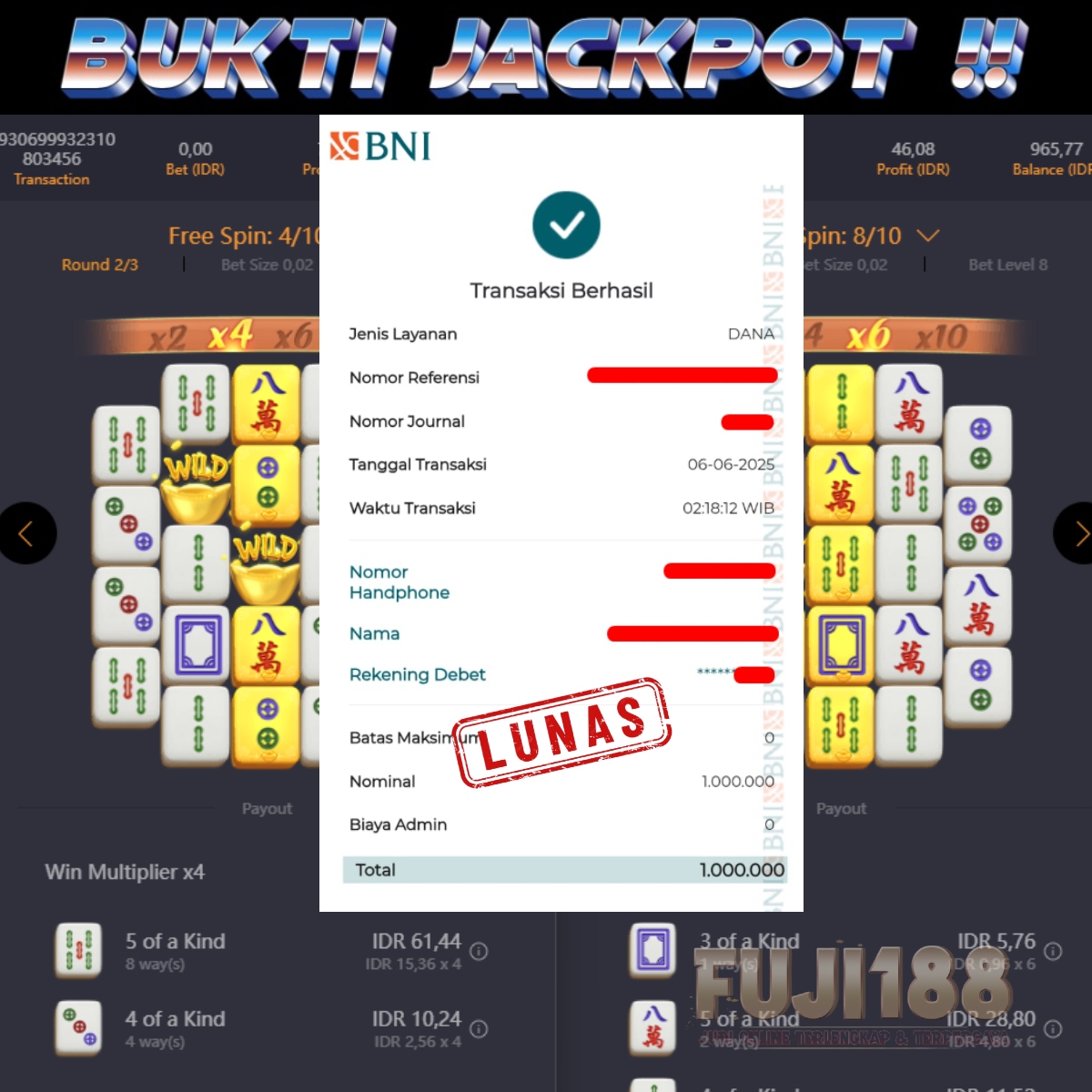 Bukti Kemenangan MAHJONG WAYS 2 – PG SOFT