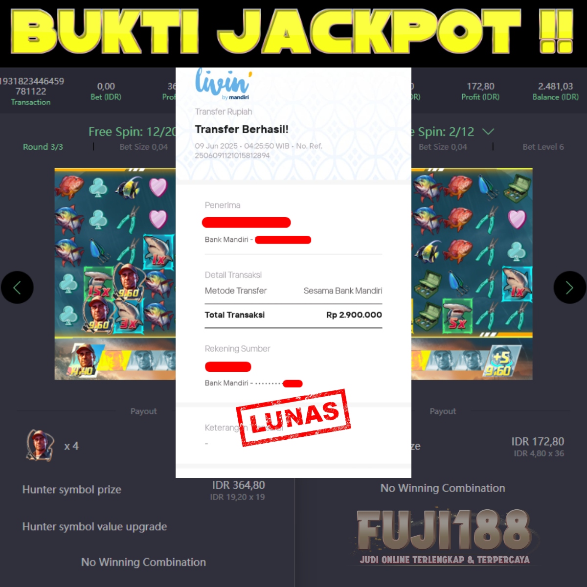 Bukti Kemenangan Shark Bounty – PG SOFT