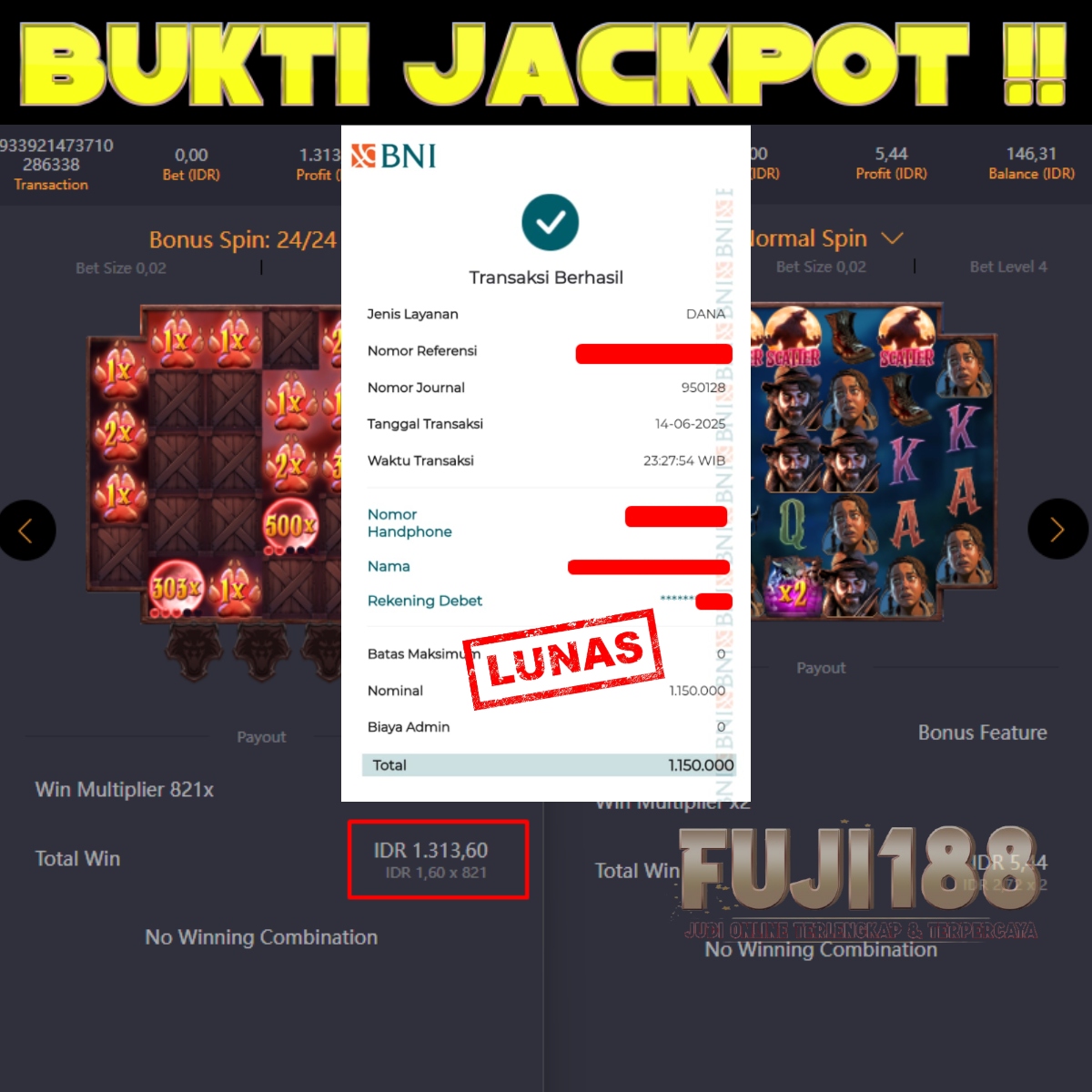 Bukti Kemenangan WAREWOLF HUNT – PG SOFT