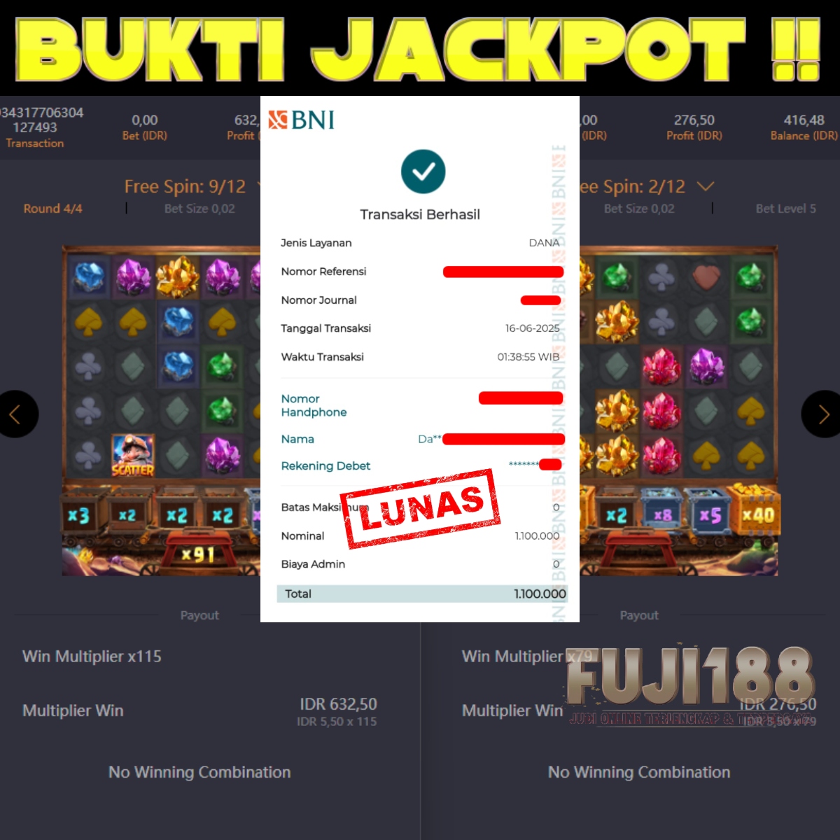 Bukti Kemenangan Gemstone Gold – PG SOFT
