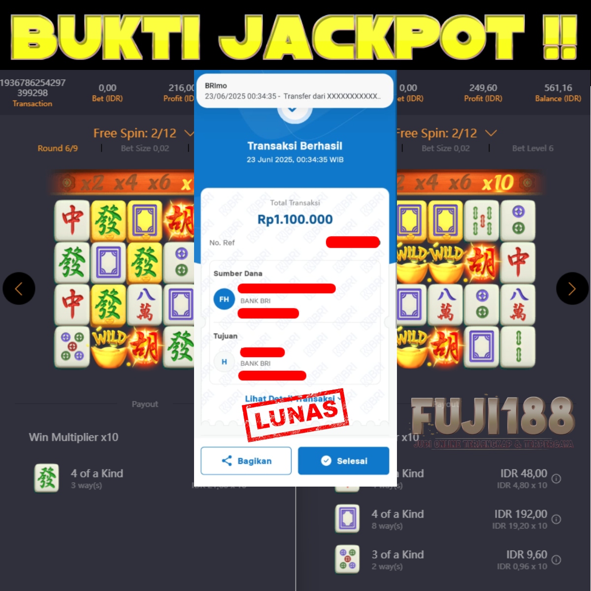 Bukti Kemenangan MAHJONG WAYS – PG SOFT