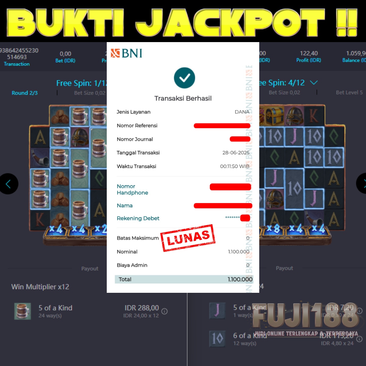 Bukti Kemenangan Asgardian Rising – PG SOFT