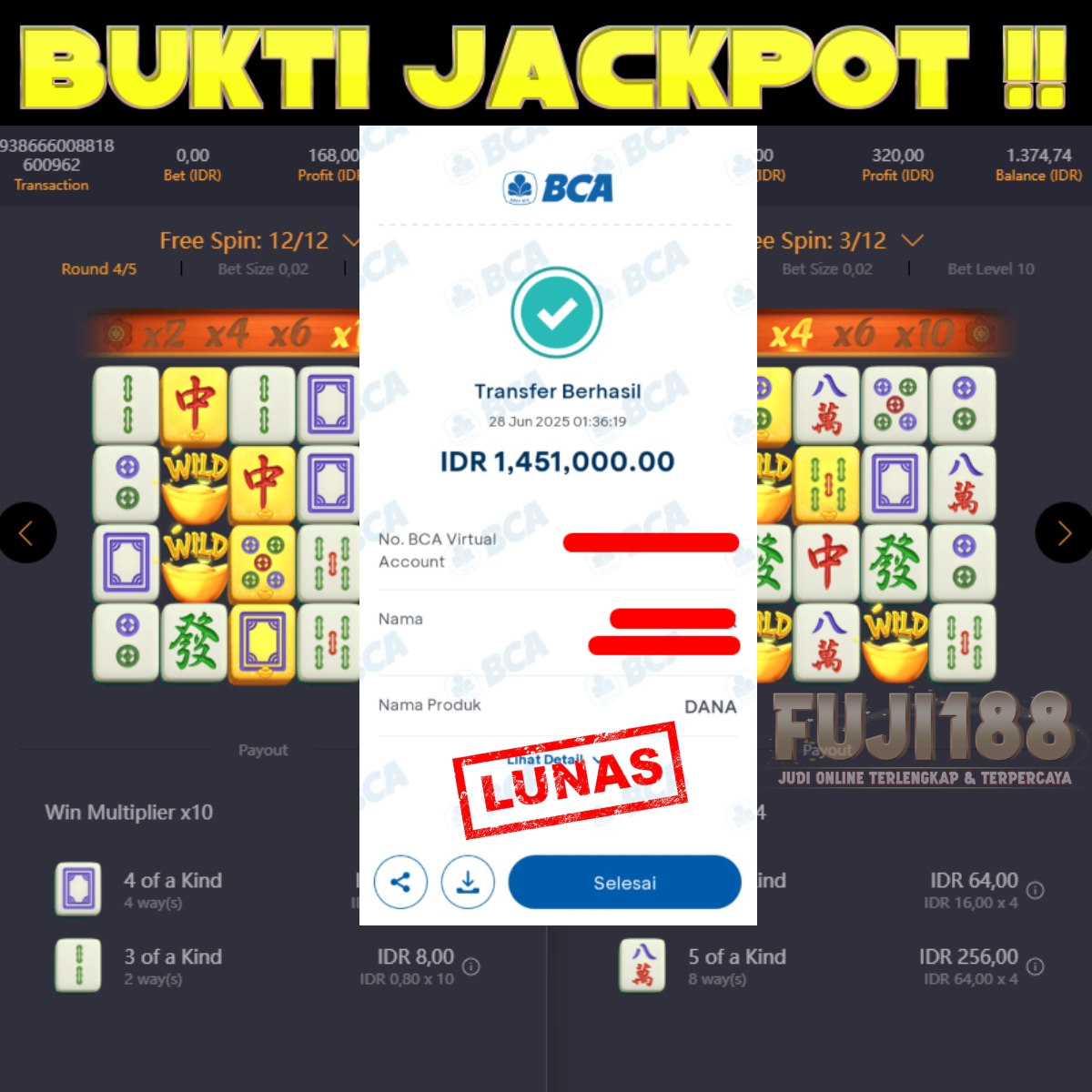 Bukti Kemenangan MAHJONG WAYS – PG SOFT