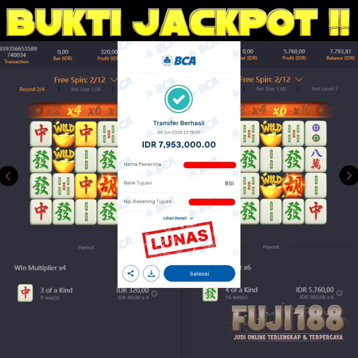 Bukti Kemenangan MAHJONG WAYS – PG SOFT