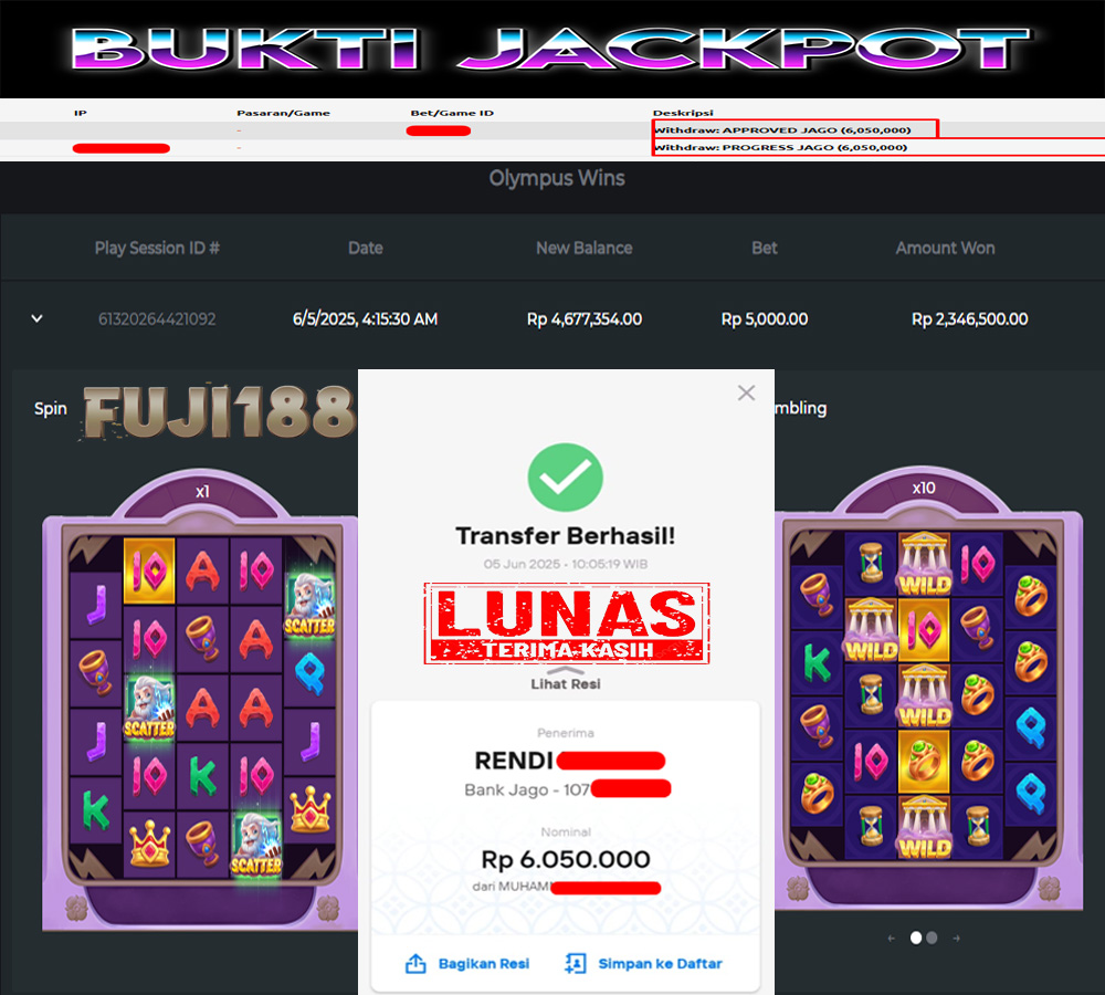 Bukti Kemenangan Olympus Wins