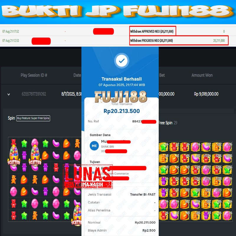 Bukti Kemenangan Sugar Rush 1000