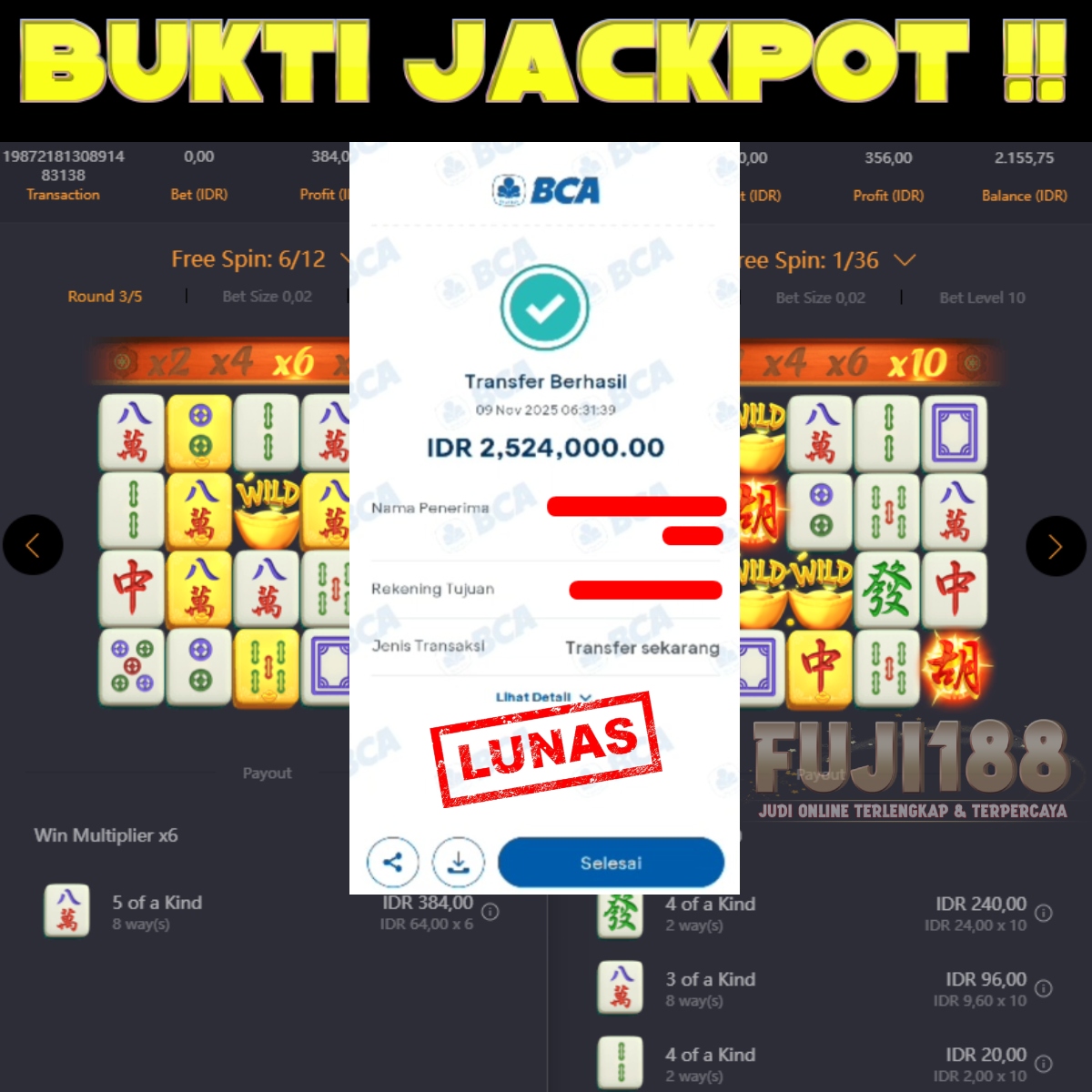 Bukti Kemenangan MAHJONG WAYS