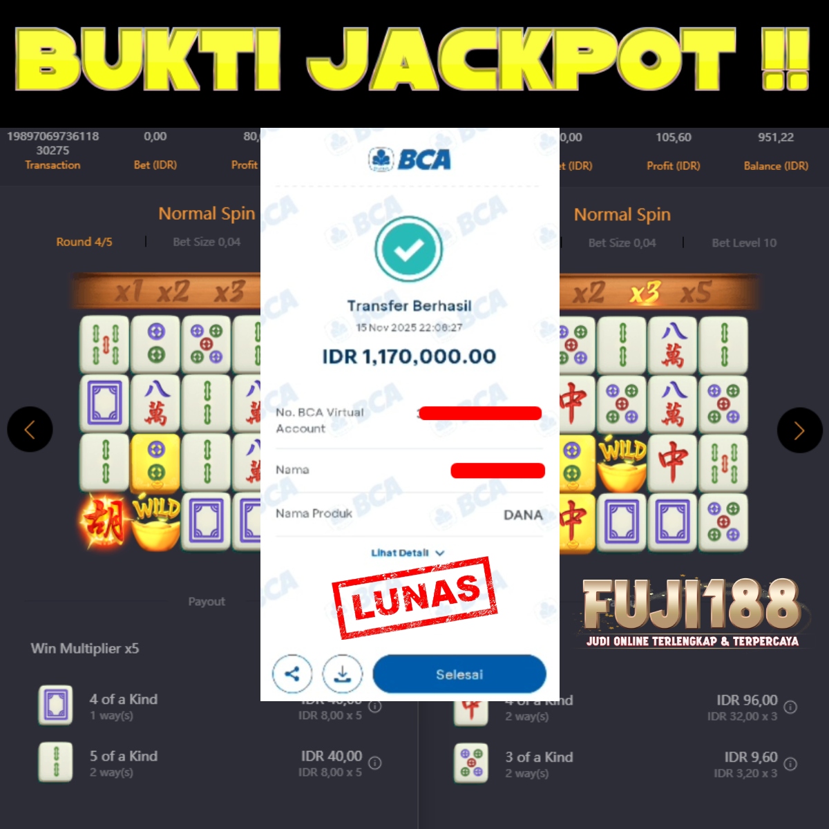 Bukti Kemenangan MAHJONG WAYS