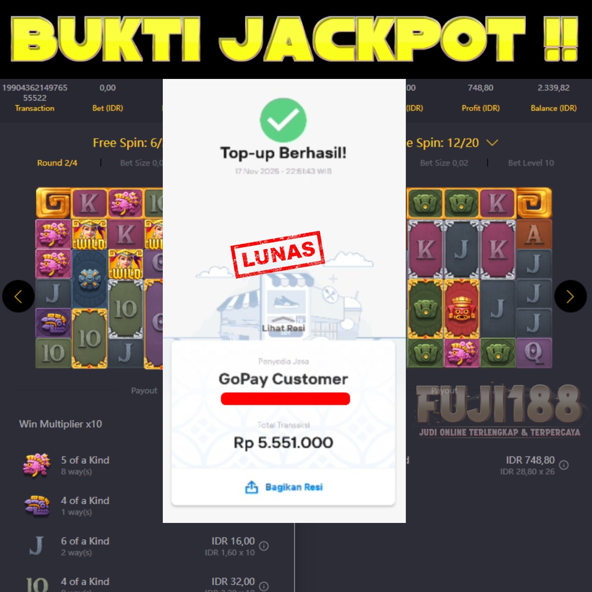 Bukti Kemenangan TREASURE AZTEC