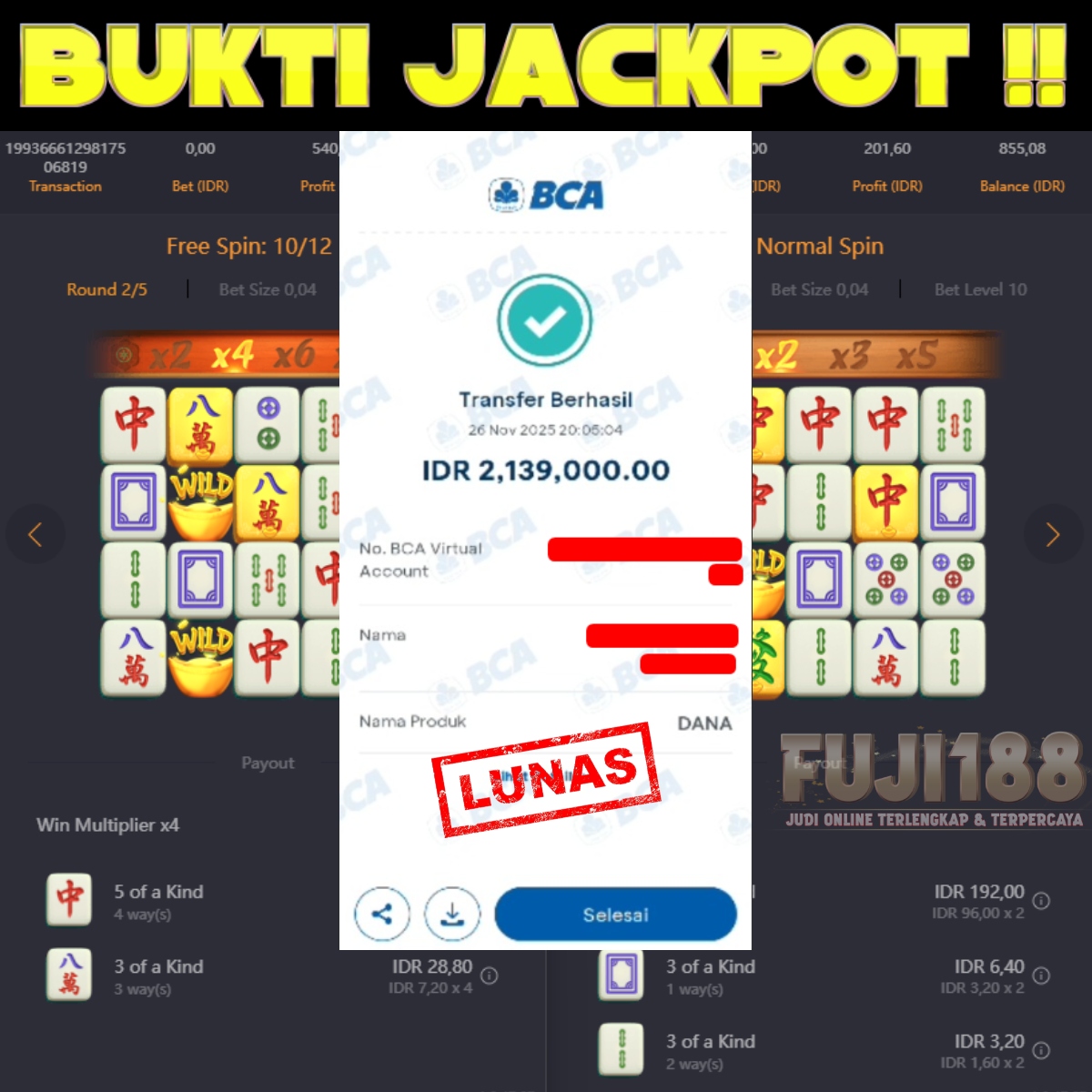 Bukti Kemenangan MAHJONG WAYS