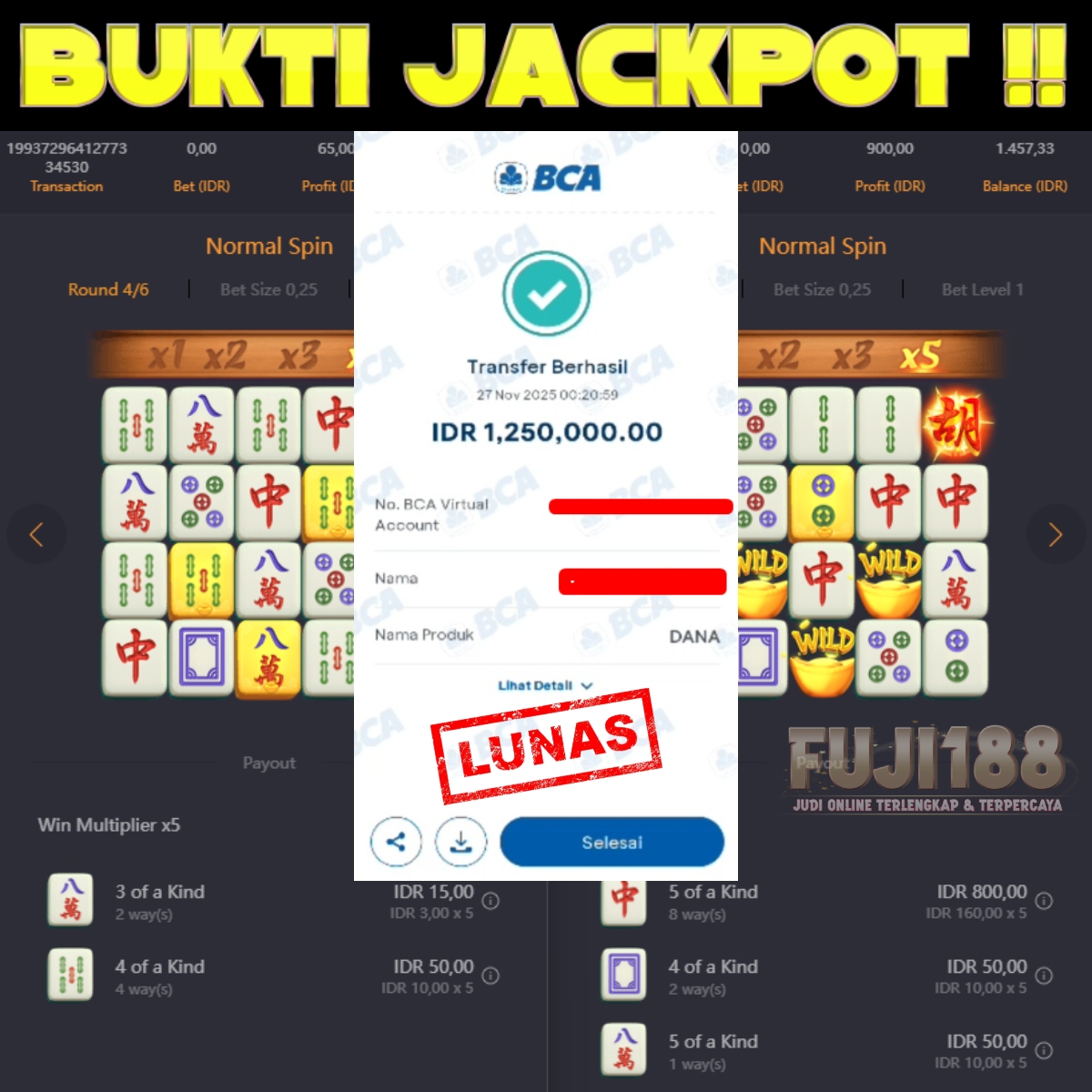 Bukti Kemenangan MAHJONG WAYS