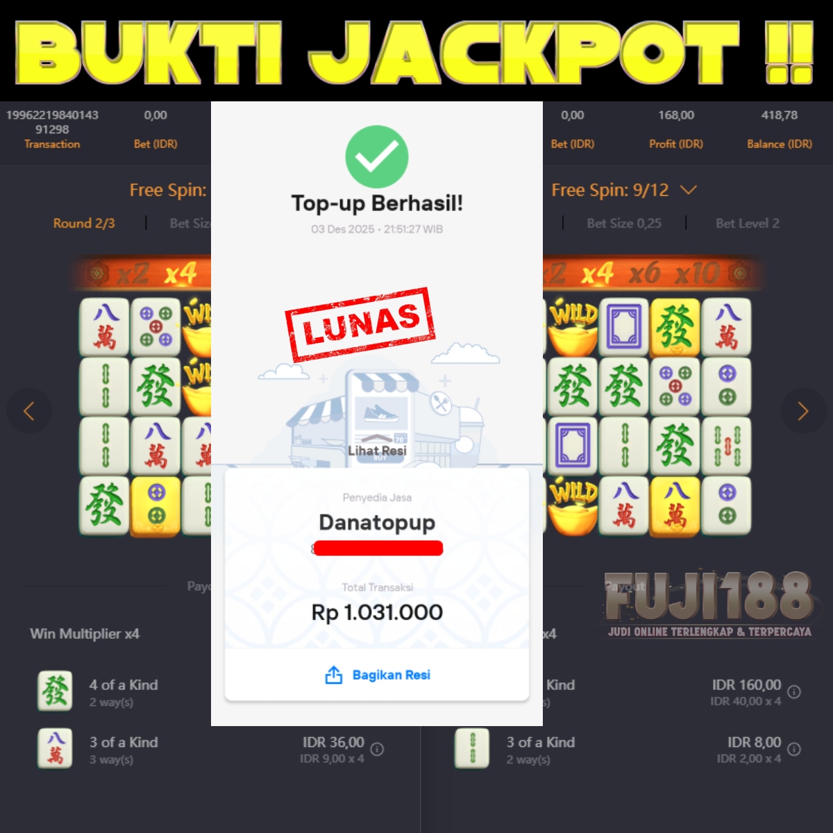 Bukti Kemenangan MAHJONG WAYS