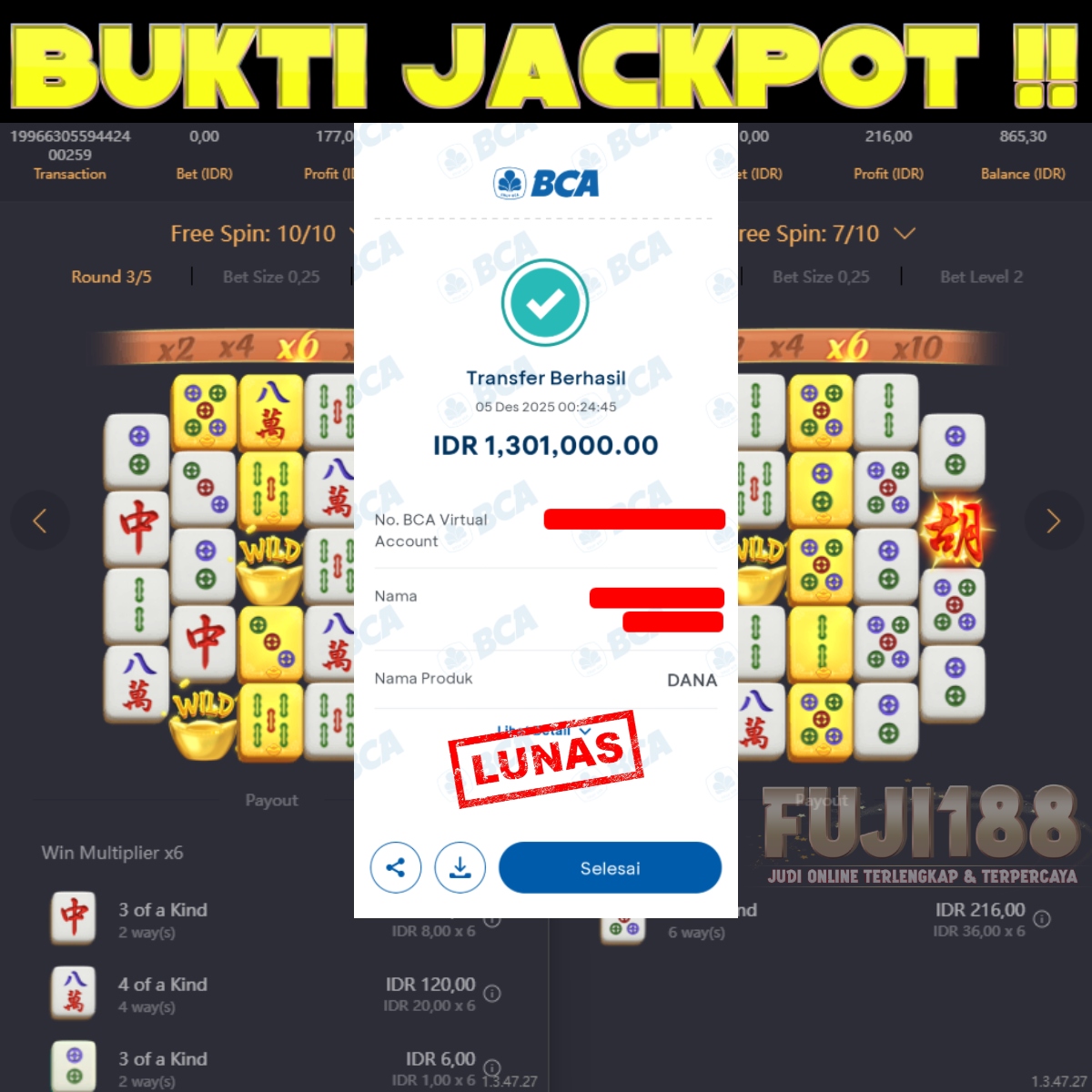 Bukti Kemenangan MAHJONG WAYS 2 – PG SOFT