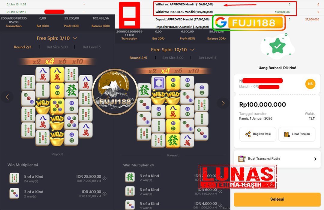 FUJI 188 Bukti Kemenangan mahjong ways