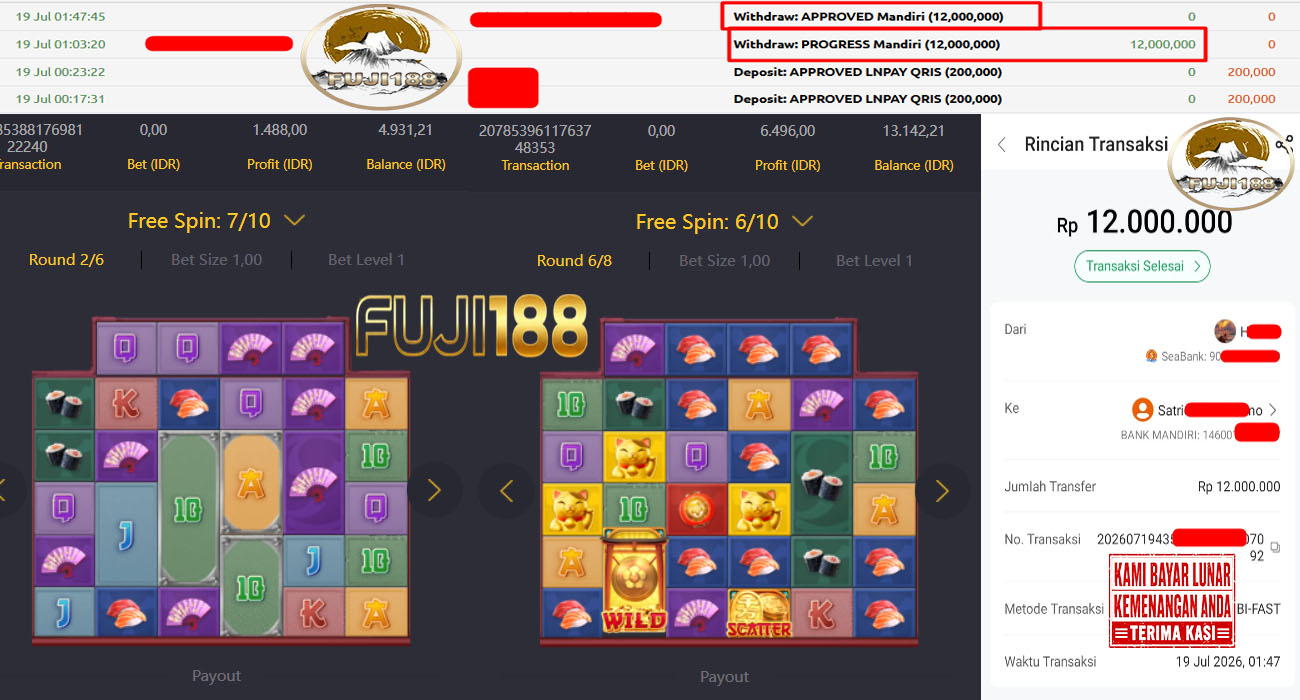 Bukti Kemenangan LUCKY NEKO